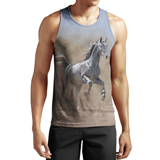 Beautiful White Horse Shirt - Winter Set for Men and Women JJ051211-Apparel-NNK-Tank Top-S-Vibe Cosy™