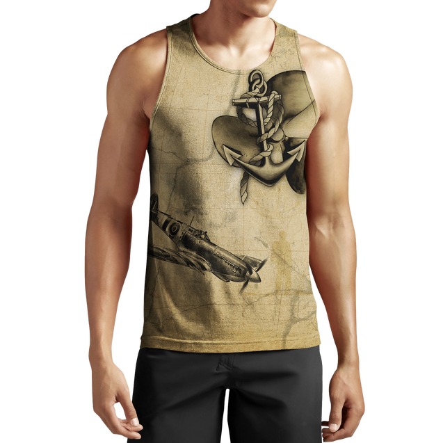 Propeller brave pilots all over printed shirts for men and women JJ020102-Apparel-Huyencass-Tank Top-S-Vibe Cosy™