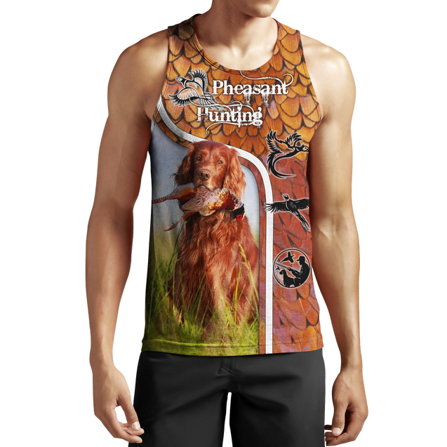 Pheasant Setter Hunting 3D All Over Printed Shirts For Men And Women JJ080202-Apparel-MP-Tank Top-S-Vibe Cosy™