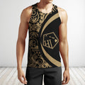 Hawaii Polynesian Tribal Hoodie - Circle Style Gold Color 2.0 - AH-ALL OVER PRINT HOODIES (P)-Phaethon-Tank-top-S-Vibe Cosy™