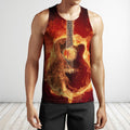 3D All Over Print Red Guitar Shirts HG-Apparel-HG-Tank Top-S-Vibe Cosy™