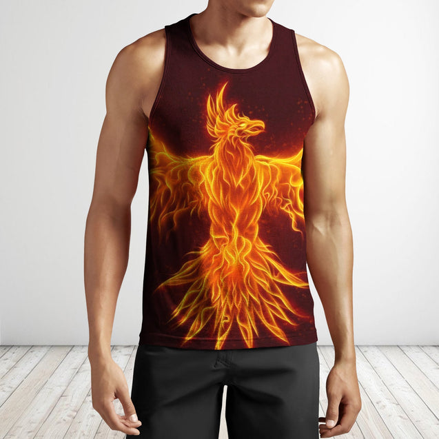 Fire Phoenix Flying 3D All Over Printing Hoodie-Apparel-Phaethon-Tank Top-S-Vibe Cosy™