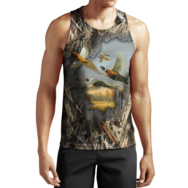 Pheasant Hunting 3D All Over Printed Shirts For Men And Women JJ170101-Apparel-MP-Tank Top-S-Vibe Cosy™