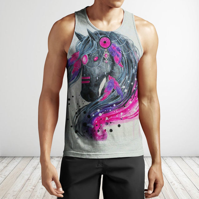 All Over Print Horse Beautiful-Apparel-Phaethon-Tank Top-S-Vibe Cosy™