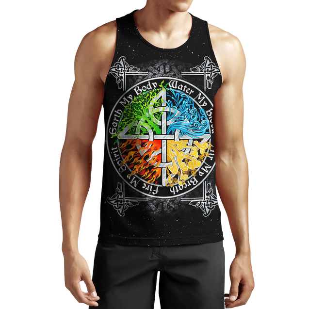 Alchemy Four Elements 3D All Over Printed Shirts Hoodie JJ130103-Apparel-MP-Tank Top-S-Vibe Cosy™