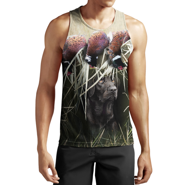 Pheasant Hunting Black Labrador 3D All Over Printed Shirts For Men And Women JJ180202-Apparel-MP-Tank Top-S-Vibe Cosy™