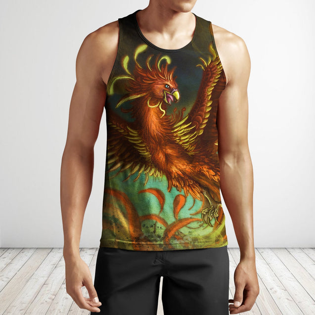 Phoenix Flying 3D All Over Printing Shirts-Apparel-Phaethon-Tank Top-S-Vibe Cosy™