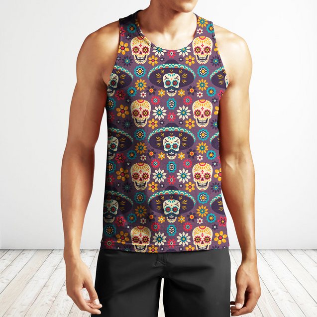 Blusa Bsc Mexican Hat Skull-Apparel-Phaethon-Tank Top-S-Vibe Cosy™