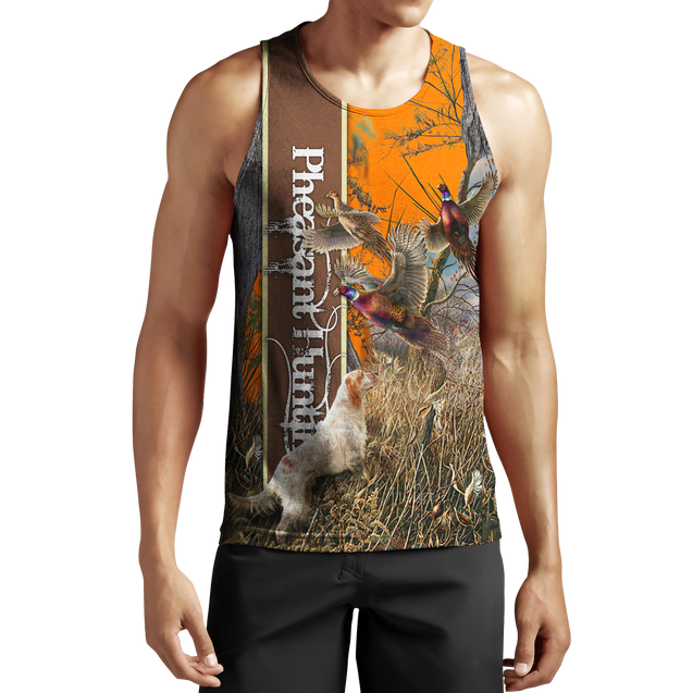 Pheasant Hunting Setter 3D All Over Printed Shirts For Men And Women JJ050201-Apparel-MP-Tank Top-S-Vibe Cosy™