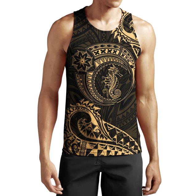 Seahorse Polynesian 3d all over printed shirt and short for man and women JJ200201 PL-Apparel-PL8386-Tank top-S-Vibe Cosy™