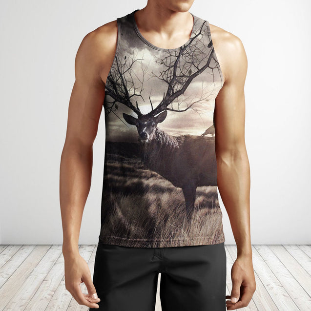 3D All Over Print Wild Of The Deer Hoodie-Apparel-Phaethon-Tank Top-S-Vibe Cosy™