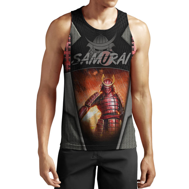 Samurai 3D All Over Printed Shirts JJ301201-Apparel-MP-Tank Top-S-Vibe Cosy™