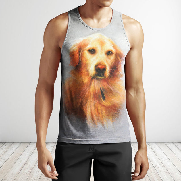 All Over Print Yellow Dog-Apparel-Phaethon-Tank Top-S-Vibe Cosy™