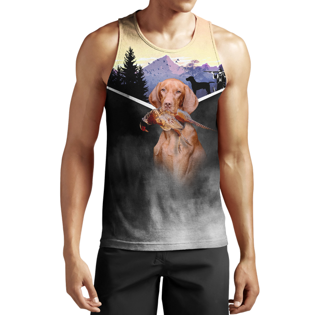 Pheasant Vizsla Hunting 3D All Over Printed Shirts For Men And Women JJ110203-Apparel-MP-Tank Top-S-Vibe Cosy™