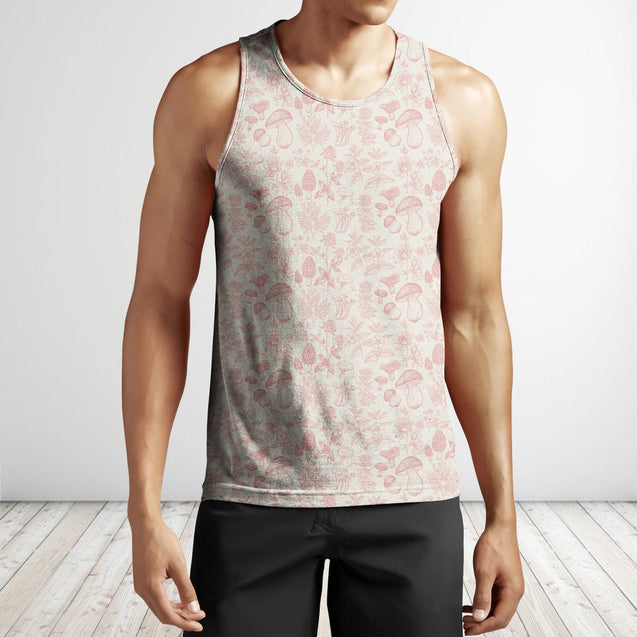 3D All Over Printing Red Pink Mushroom Premium Shirt-Apparel-Phaethon-Tank Top-S-Vibe Cosy™