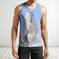 3D All Over Print White Horse Blue Sky Shirts-Apparel-NNK-Tank Top-S-Vibe Cosy™
