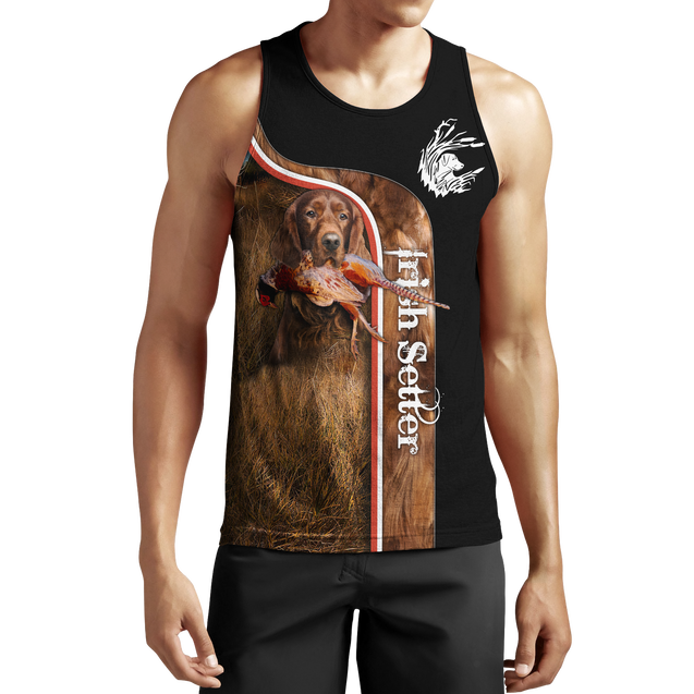 Pheasant Setter Hunting 3D All Over Printed Shirts For Men And Women JJ100201-Apparel-MP-Tank Top-S-Vibe Cosy™