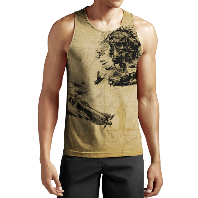 Aviator fly high brave and safe all over printed shirts for men and women JJ030101-Apparel-Huyencass-Tank Top-S-Vibe Cosy™