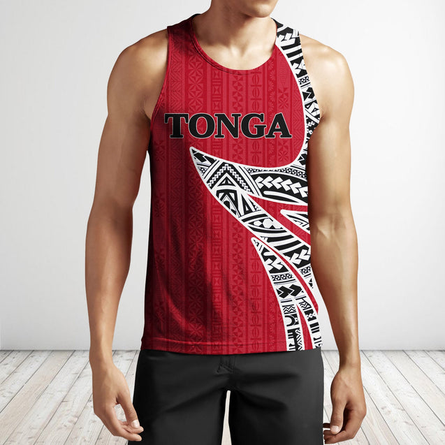 Tonga Coat Of Arms Polynesian Hoodie - Warrior Sytle J9-Apparel-Phaethon-Tank Top-S-Vibe Cosy™