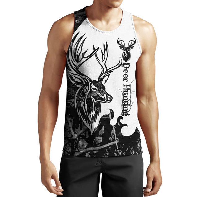 DEER HUNTING HARVEST MOON CAMO 3D ALL OVER PRINTED SHIRTS FOR MEN AND WOMEN JJ051201 PL-Apparel-PL8386-Tanktop-S-Vibe Cosy™