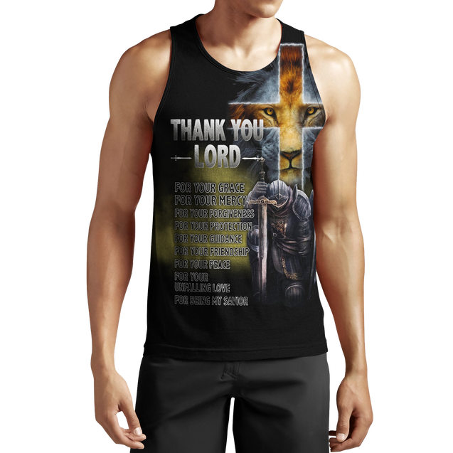 Brave Knight Templar God 3D All Over Printed Shirts JJ010401-Apparel-MP-Tank Top-S-Vibe Cosy™