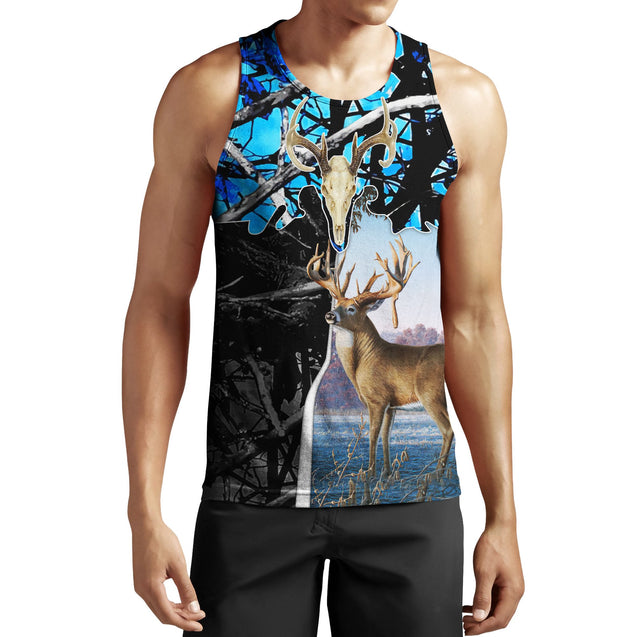 Beutiful deer hunting camo 3D all over printed shirts for man and women JJ221202 PL-Apparel-PL8386-Tanktop-S-Vibe Cosy™