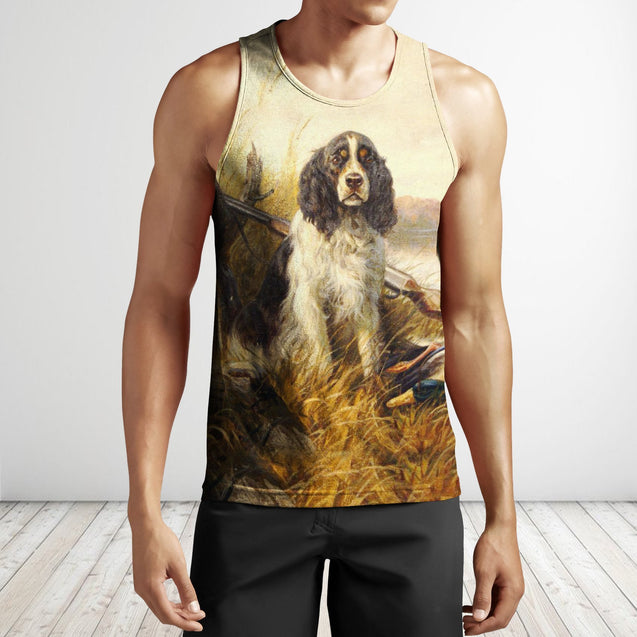 3D All Over Print Hunting Dog Duck Hoodie-Apparel-Phaethon-Tank Top-S-Vibe Cosy™
