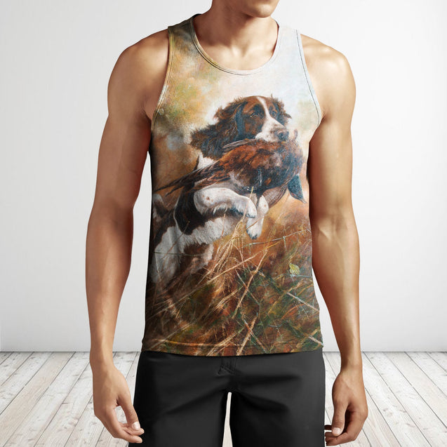 3D All Over Print Hunting Dog Pheasant Hoodie-Apparel-Phaethon-Tank Top-S-Vibe Cosy™