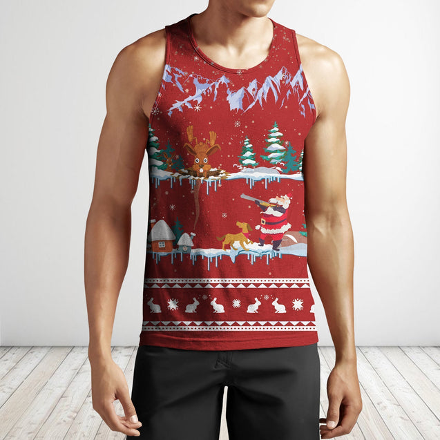 3D All Over Print Red Rabbit Hunting Hoodie-Apparel-Phaethon-Tank Top-S-Vibe Cosy™