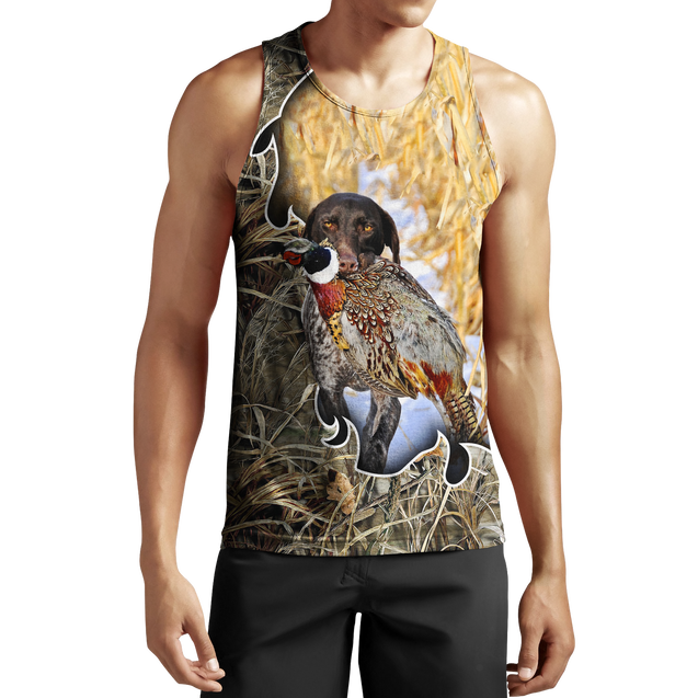 Pheasant Hunting German Shorthaired Pointer 3D All Over Printed Shirts For Men And Women JJ190201-Apparel-MP-Tank Top-S-Vibe Cosy™