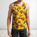 All Over Printing Sunflower Bee Flower Shirt-Apparel-Phaethon-Tank Top-S-Vibe Cosy™