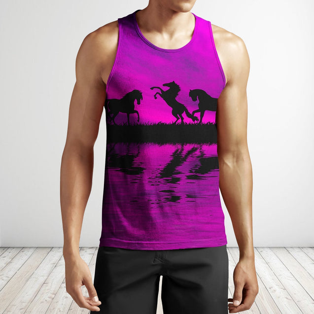 3D All Over Print Animals Horse Hoodie-Apparel-Phaethon-Tank Top-S-Vibe Cosy™