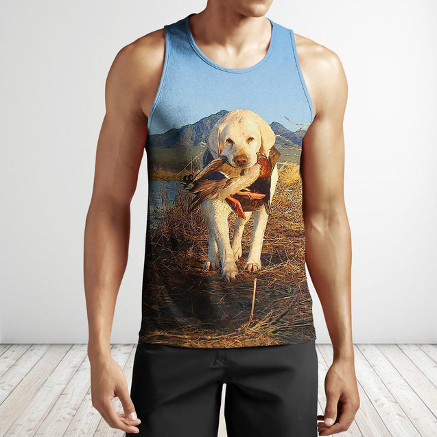 3D All Over Print Hunting Dog Zip Hoodie-Apparel-Phaethon-Tank Top-S-Vibe Cosy™