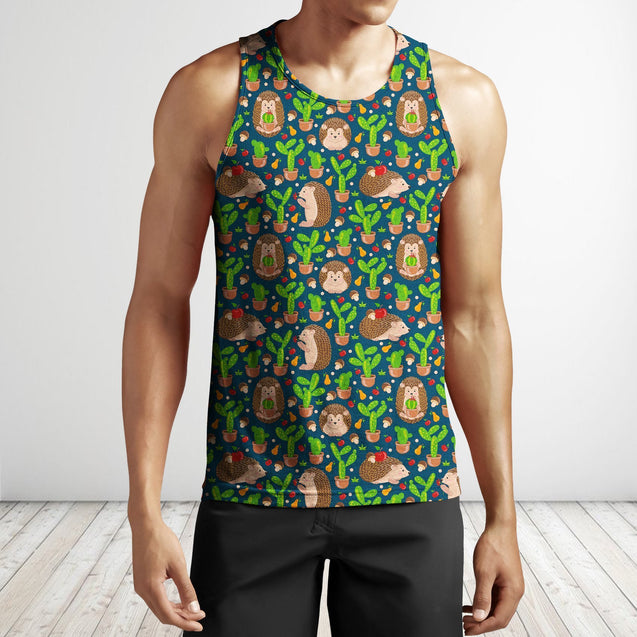 3D All Over Printing Scarlet Hedgehog And Cactus Shirt-Apparel-NTH-Tank Top-S-Vibe Cosy™