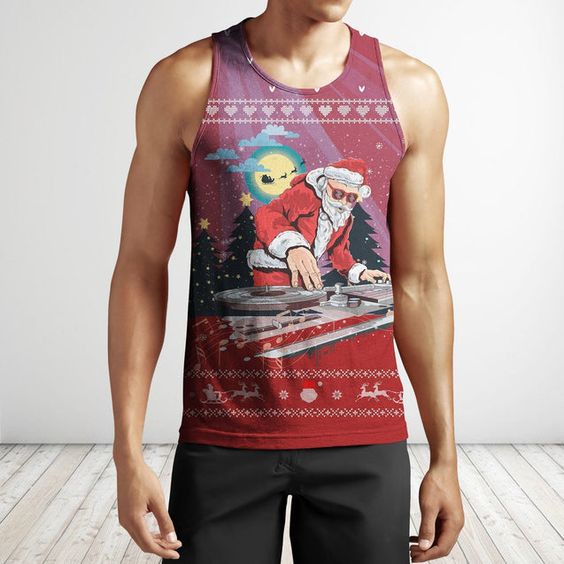 3D All Over Print Red Santa Shirts-Apparel-Phaethon-Tank Top-S-Vibe Cosy™