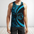 Hawaii Polynesian Tribal Hoodie - Circle Style Blue Color 2.0 - AH-ALL OVER PRINT HOODIES (P)-Phaethon-Tank-top-S-Vibe Cosy™