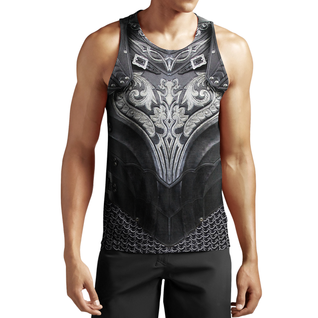 3D Printed Hoodie Chainmail Knight Armor Clothes MP799-Apparel-MP-Tank Top-S-Vibe Cosy™