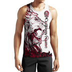 Custom Name The Red Alpha King Lion Tattoo 3D All Over Printed Unisex Shirt