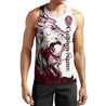 Custom Name The Red Alpha King Lion Tattoo 3D All Over Printed Unisex Shirt