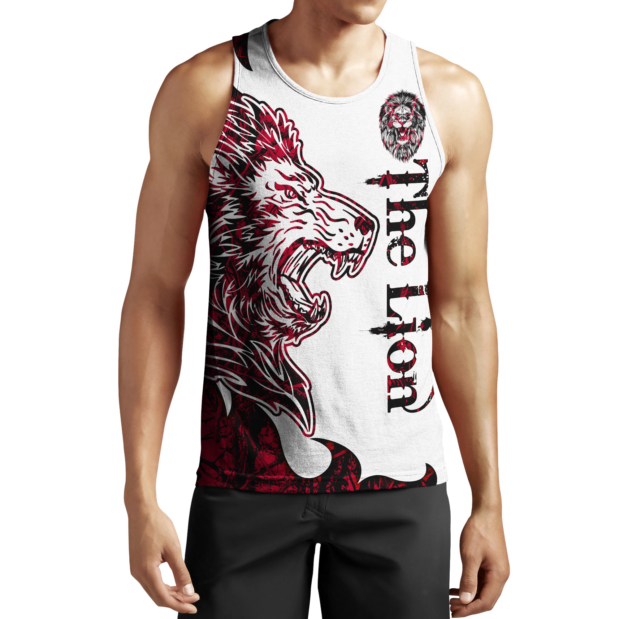 The Red Lion Tattoo Over Printed Hoodie