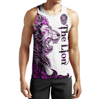The Purple Lion Tattoo Over Printed Hoodie