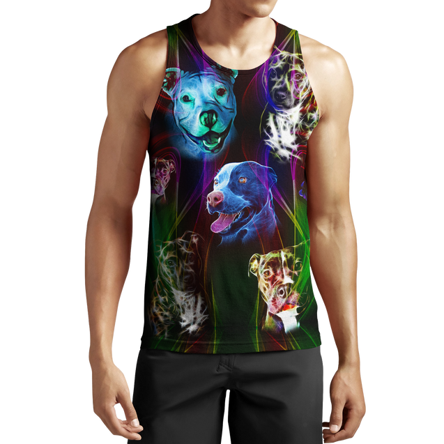 Colorful pitbull 3d hoodie shirt for men and women JJW12092003