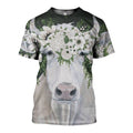 3D All Over Printed Dairy Cattle Beautiful Art Shirts and Shorts-Apparel-6teenth World-T-Shirt-S-Vibe Cosy™