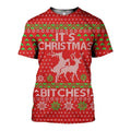 3D All Over Printed It's Christmas Ugly Shirts and Shorts-Christmas-HP Arts-T-shirt-XS-Vibe Cosy™