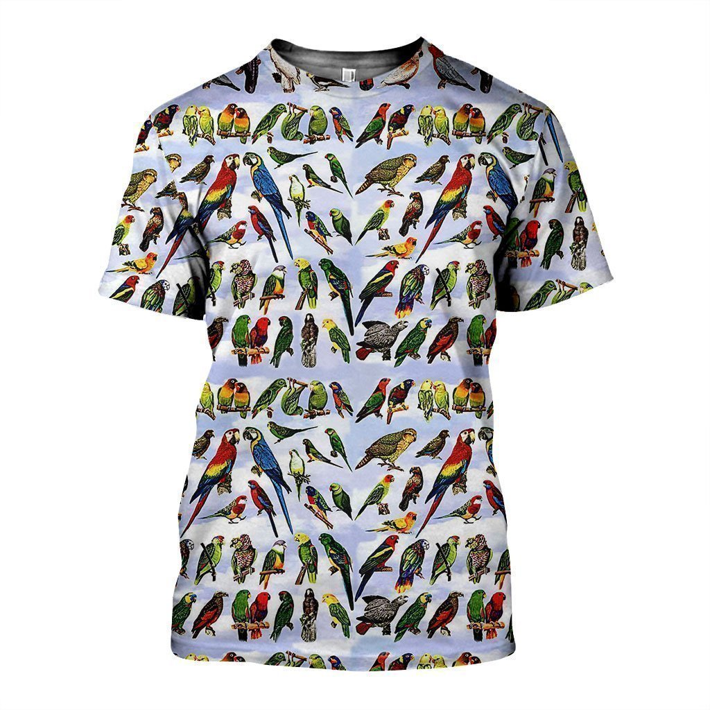 3D All Over Printed Parrots Shirts-Apparel-6teenth World-T-Shirt-S-Vibe Cosy™