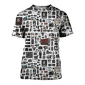 3D All Over Printed History Of Cameras Shirts And Shorts-Apparel-HP Arts-T-Shirt-S-Vibe Cosy™