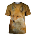 3D All Over Printed Fox Art Nature Paintings Shirts and Shorts-Apparel-HP Arts-T-Shirt-S-Vibe Cosy™