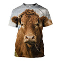 3D All Over Printed Cow-Apparel-HP Arts-T-Shirt-S-Vibe Cosy™