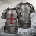 3D All Over Printed Knights Templar Tops-Apparel-HP Arts-T-Shirt-S-Vibe Cosy™