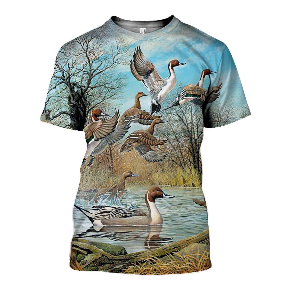 3D All Over Printed Duck Shirts And Shorts-Apparel-6teenth World-T-Shirt-S-Vibe Cosy™